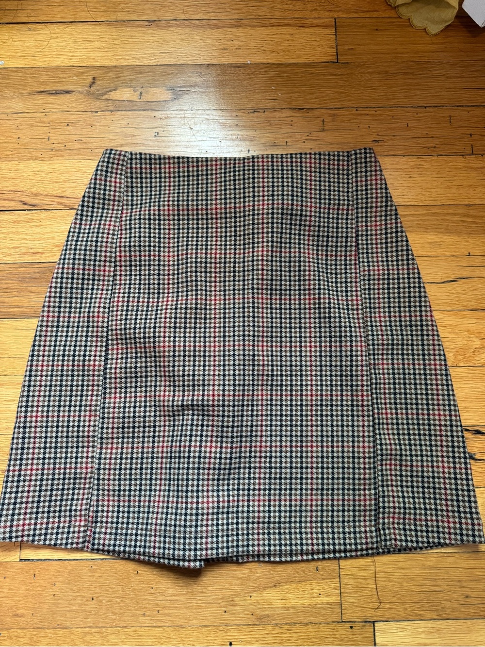 Brandy Melville Mini Skirt in Black and Red Plaid - Women's Skirt
